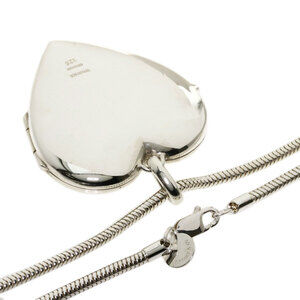 Tiffany Heart Locket Necklace Silver